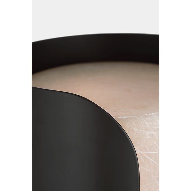 2020s Anne-Marie Barton for Visual Comfort Signature Armise 14" Sconce in Matte Carbon with Nova Frost For Sale - Image 5 of 10