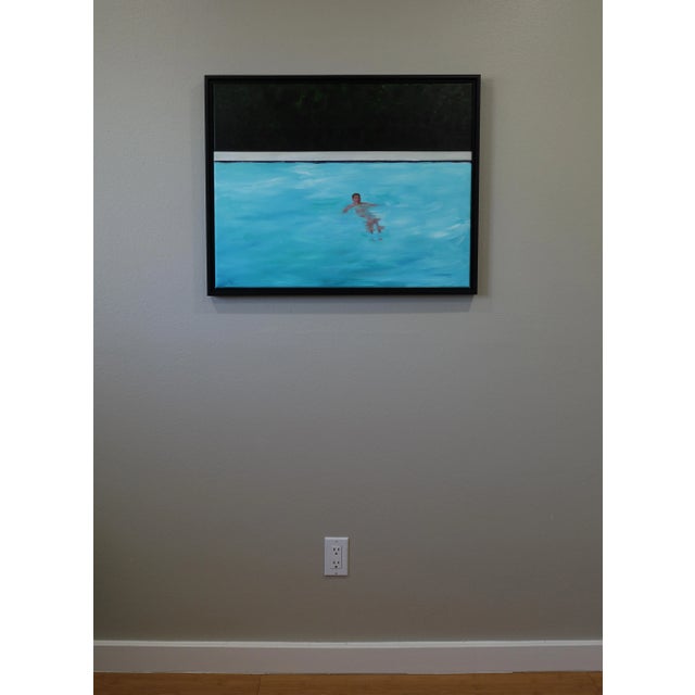 2020s "Simple Swim" Oil Painting on Canvas by Kory Alexander, Framed For Sale - Image 5 of 7
