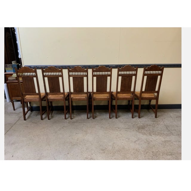 Vintage Oak Chairs, 1945, Set of 6 For Sale - Image 6 of 13