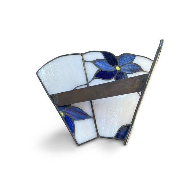 Stained Glass Wall Sconce, French Art Nouveau, 1910, 1890s For Sale - Image 13 of 14