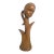 Vintage MCM Teak Wood Sculpture Female Bust Attributed to Filipino Artist Jose P. Alcantara For Sale