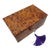 Orangish Burl Wood Keepsake Office Box For Sale