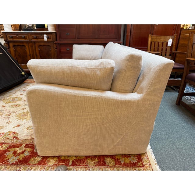 Restoration Hardware Belgian Slipcover Sofa For Sale - Image 12 of 14