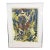 1960s Mid Century Modern Art Print Artist Proof Abstract Splatter Yellow Orange Blue For Sale