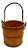 19th Century French Wood and Iron Pail For Sale