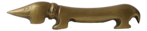 Vintage Brass Bottle Opener in the shape of a Dachshund by Walter Bosse for Herta Baller, 1950s