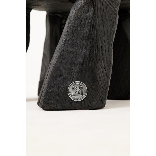 Wood Brutalist Sculptural Chair by Logniture For Sale - Image 7 of 16