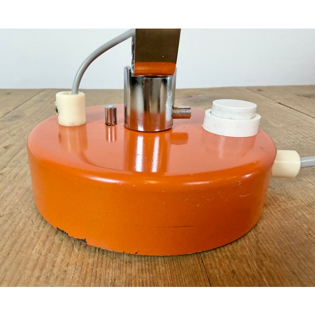 Vintage Orange Metal Wall Lamp from Lidokov, 1970s For Sale - Image 12 of 18
