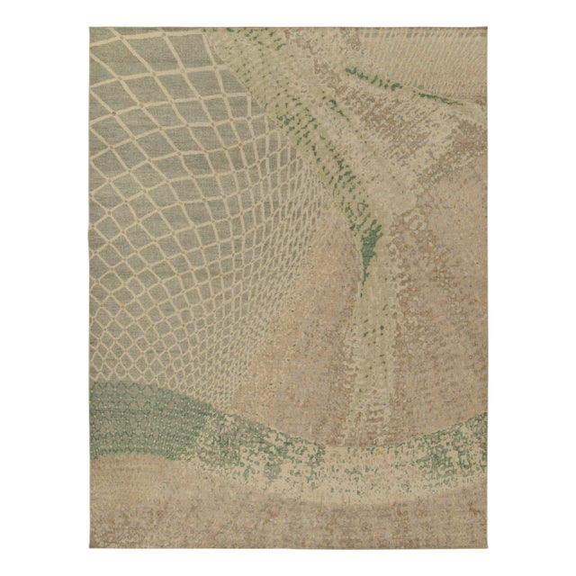 Textile Rug & Kilim’s Oversized Dustin Rug in Cream and Green, 13x19 For Sale - Image 7 of 7