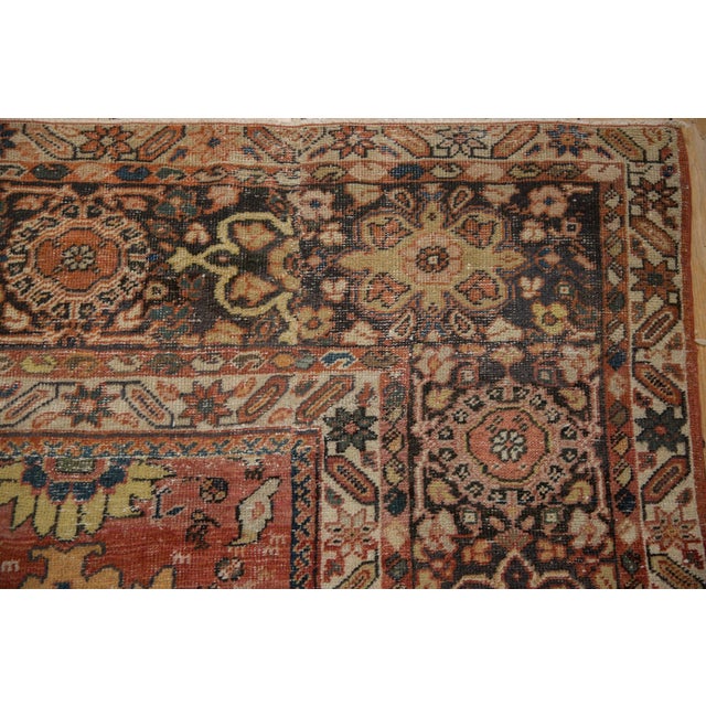 1910s Antique Persian Mahal Animal Motif Wool Carpet For Sale - Image 11 of 13