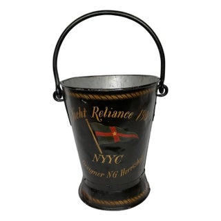Painted Deck Bucket with Yacht Reliance For Sale