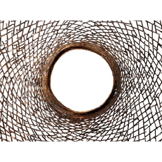 Michael Aram Monumental Vortex Wall Sculpture Welded Steel and Patinated Copper For Sale In Austin - Image 6 of 13