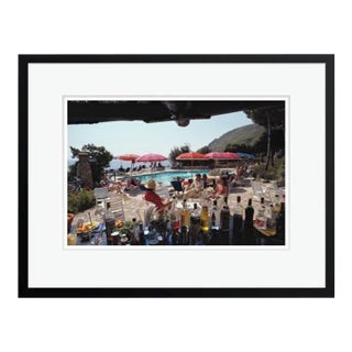 Slim Aarons 'Poolside Bar' Archival Pigment Print Framed in Black For Sale