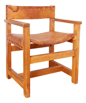 Armchair in Saddle Leather from Biosca, 1950s