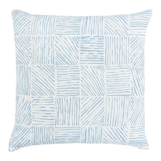 Schumacher X Caroline Z Hurley Katama 22" Pillow in Sky For Sale