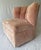 Art Deco Swivel Club Chair Blush Pink Velvet Curved Back, Usa, 1950s For Sale - Image 4 of 7