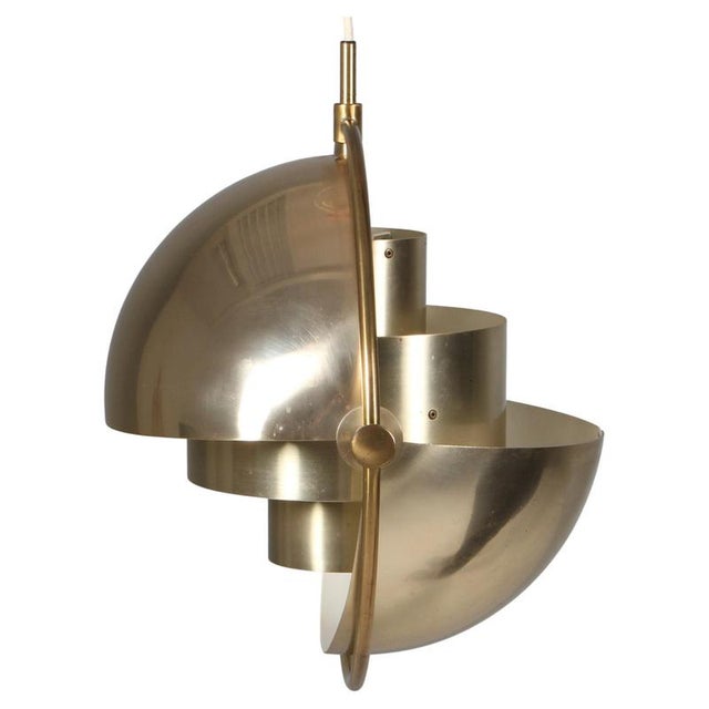 Metal Multi-Lite Pendant Light by Louis Weisdorf for Lyfa, 1960s For Sale - Image 7 of 7