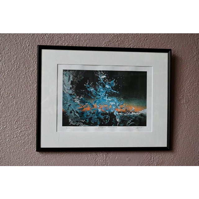 Paper Jean Davo, Lunar Wave, 1980s, Lithograph, Framed For Sale - Image 7 of 7