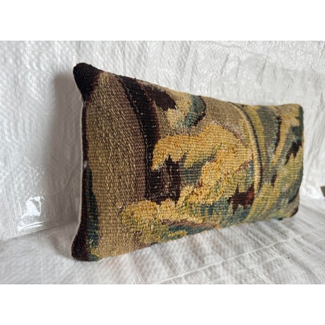 Baroque 17th Century Flemish Verdure Tapestry Pillow For Sale - Image 3 of 4