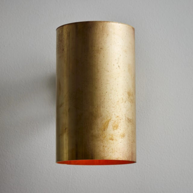 Large Hans-Agne Jakobsson C 627 'Rulle' Raw Brass Outdoor Sconce For Sale - Image 9 of 12