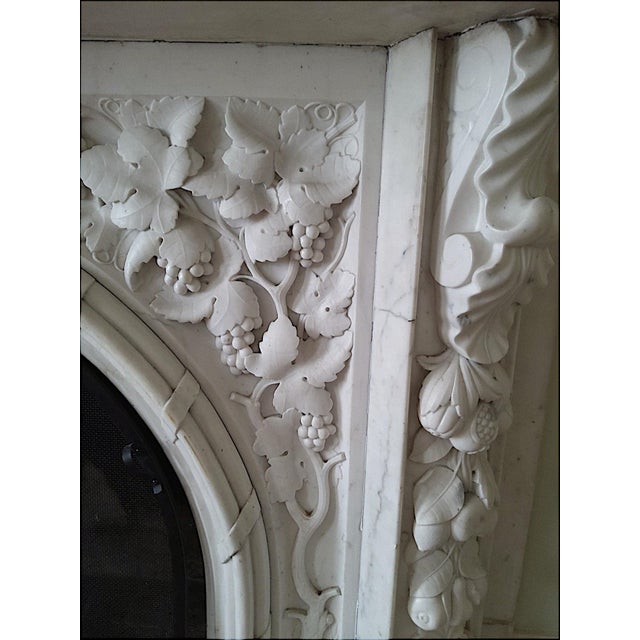 Stone Mid 19th Century Victorian Marble Fireplace Surround For Sale - Image 7 of 10