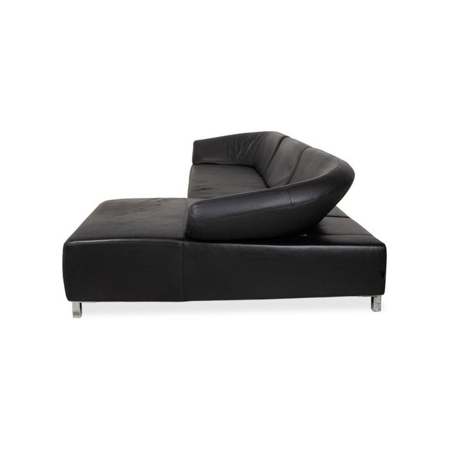 Butterfly Corner Sofa in Black Leather from Ewald Schillig For Sale - Image 18 of 18