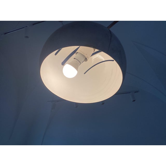 Gray Steel Arched Floor Lamp with Telescopic Stem by Lam Bologna, 1960s For Sale - Image 8 of 14