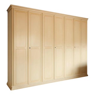 Six-Door Wardrobe in Lacquered Wood For Sale