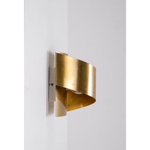 Metal Swedish Brass Wall Lamps by Peter Celsing, 1960s For Sale - Image 7 of 12