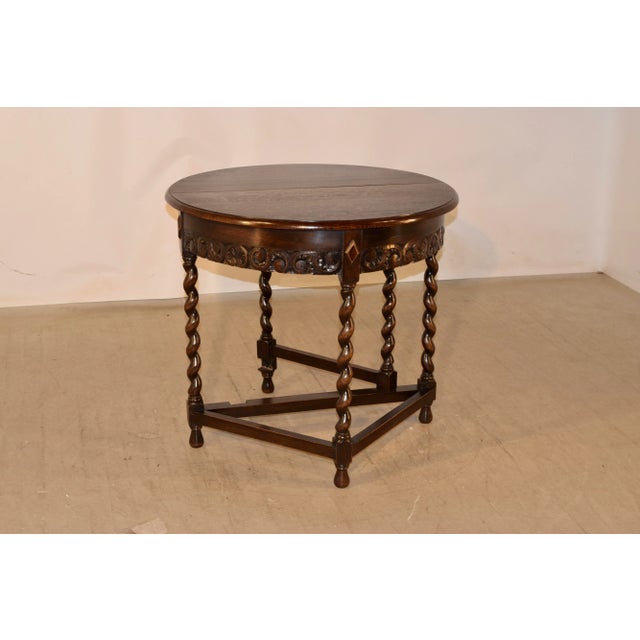 Late 19th Century English Oak Demi-Lune Table For Sale In Greensboro - Image 6 of 8