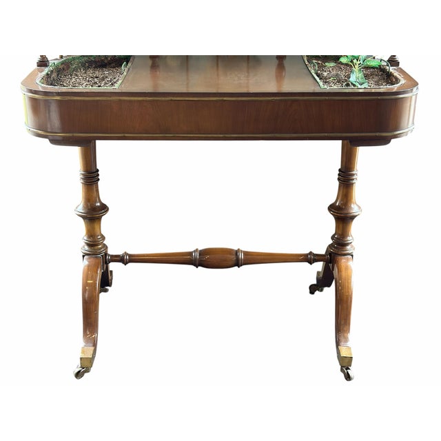 Victorian Antique Console Table Featuring Ornate Arched Frame For Sale - Image 3 of 5