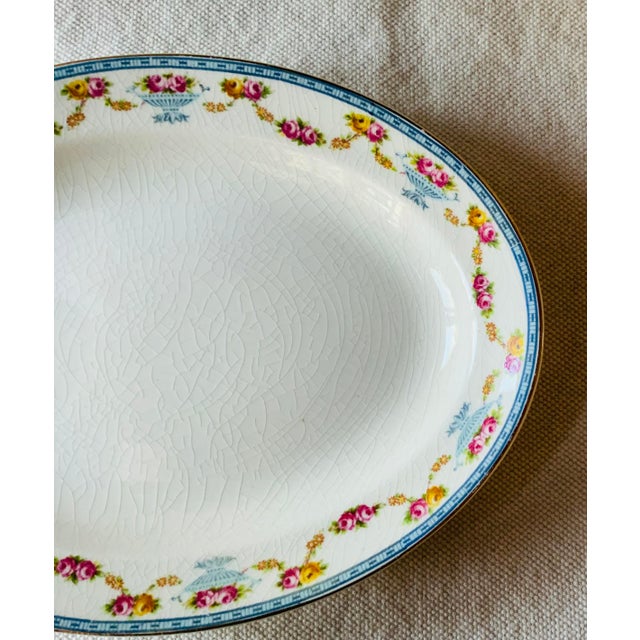 1920s English Bone China Oval Platters - Set of 3 For Sale - Image 16 of 18
