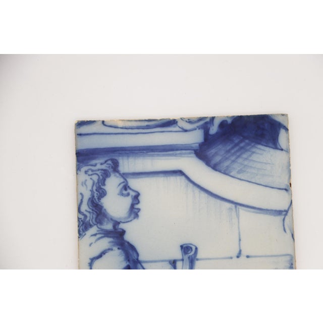 19th Century 19th Century Tile Depicting a Boy With a Stick, Portuguese Baroque For Sale - Image 5 of 11