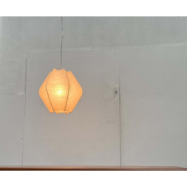 Mid-Century Modern Mid-Century Modern German Cocoon Pendant Lamp by Friedel Wauer for Goldkant Leuchten, 1960s For Sale - Image 3 of 18