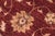 Brick Red Boho Chic Ziegler Ethelyn Red/Ivory Wool Round Rug- 8'0'' X 8'3'' For Sale - Image 8 of 10