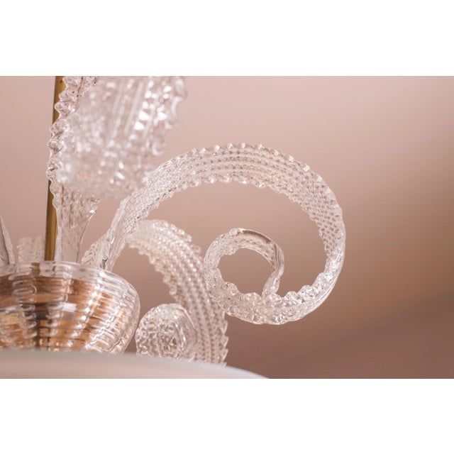 Art Deco Vintage Art Decò Barovier & Toso Chandelier, 1940s For Sale - Image 3 of 12