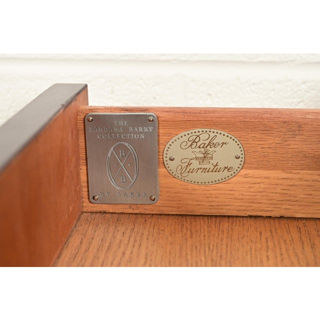 Barbara Barry for Baker Furniture Modern Regency Mahogany Side Table or Nightstand For Sale - Image 11 of 15