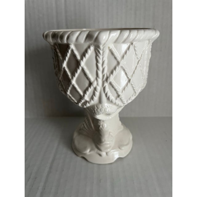 Hollywood Regency Nautical Ceramic Cachepot For Sale - Image 3 of 7