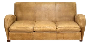 French Leather Vintage Sofa