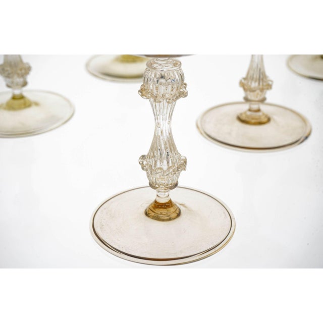 Champagne Glasses in Gold and Smoke from Cenedese, 1950s, Set of 12 For Sale - Image 13 of 18