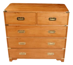 Campaign Chest of Drawers in Walnut