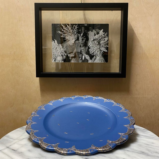 Mid 20th Century Mid 20th Century Two Emilia Castillo Ceramic and Silver Inlay Plates For Sale - Image 5 of 16