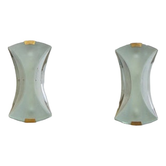 Wall Lights Model 2225 by Max Ingrand for Fontana Arte, 1950, Set of 2 For Sale