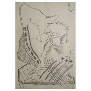 Vladimir Glushenkov, Composition, 1998, Pencil on Paper For Sale