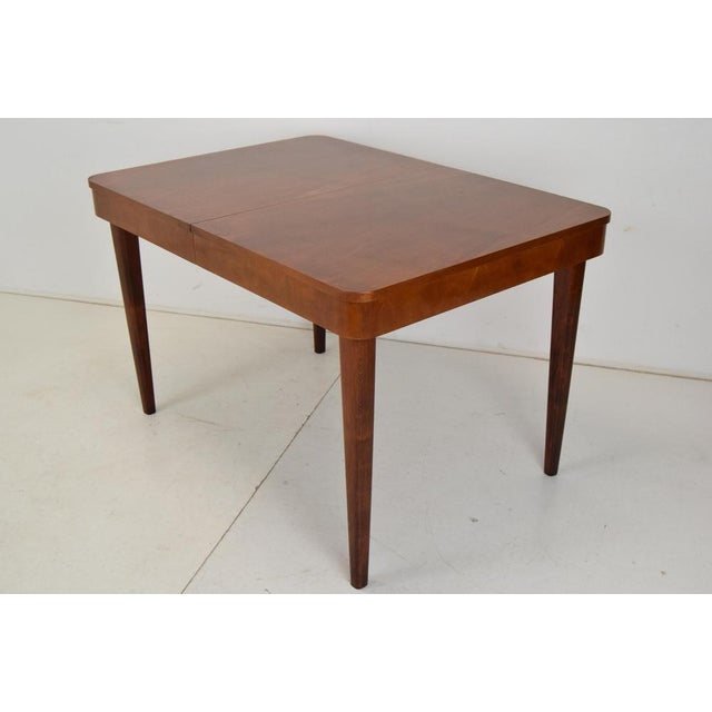 Made in Czechoslovakia. Made of Wood. Dimension of extending width 190cm. The table legs can be removed. Original...