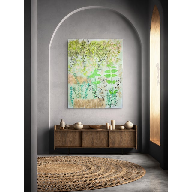 Abstract The Back Garden Boho Chic Acrylic Painting For Sale - Image 3 of 4
