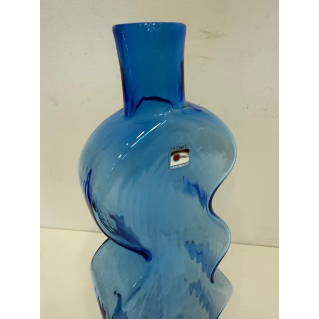 Mid-Century Modern Vintage Blenko Glass Puzzle Wiggle Vase For Sale - Image 3 of 10
