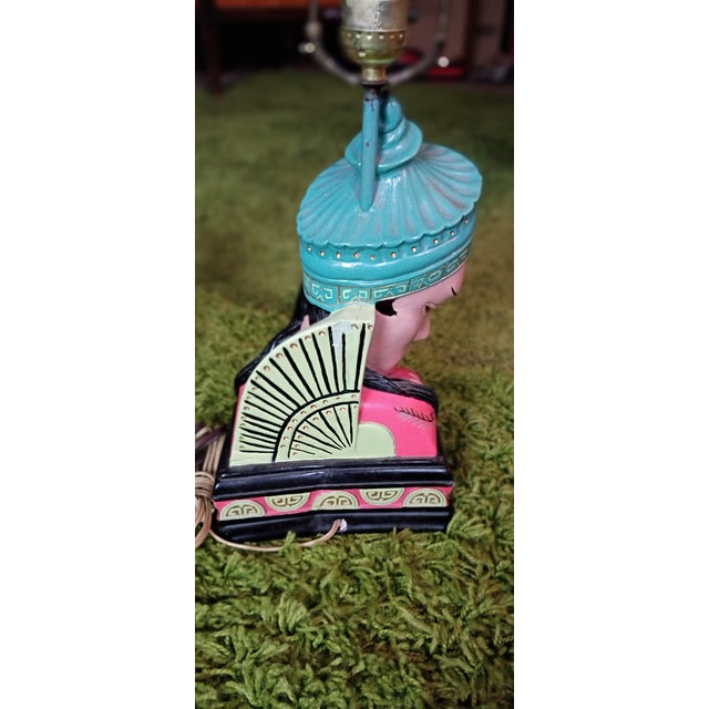 1950s 1950s Mid Century Modern Chalkware Lamps For Sale - Image 5 of 11