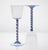 Cobalto and Pulegoso Murano Glass with Twisted Stems from Cenedese, 1950s, Set of 6 For Sale - Image 12 of 18