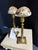 Mid-Century Modern Celestial Meets the Sea Shell Topped Brass Candlesticks-Coastal Art Sculpture For Sale - Image 3 of 5